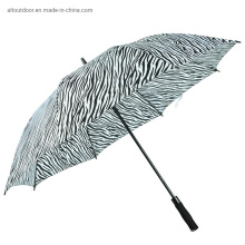 Huge Customized Manufacturers Windproof Full Printing Zebra Golf Umbrella Prints Ads for Rains